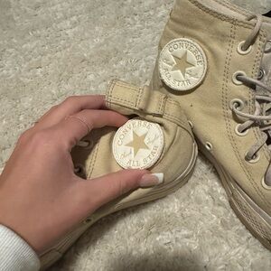 Cream Platform Converse